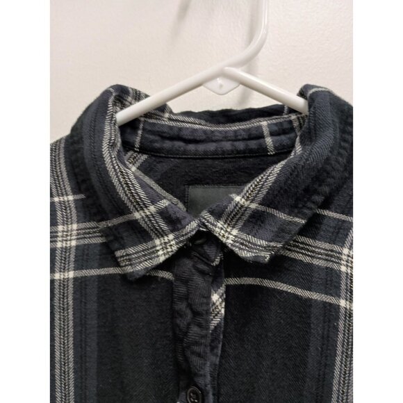Rails Hunter Shirt Womens Medium Black Plaid Flannel Lurex Button Up Long Sleeve - Picture 3 of 11